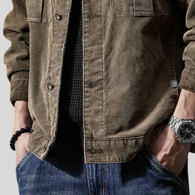 Veste en Velours Marron Homme