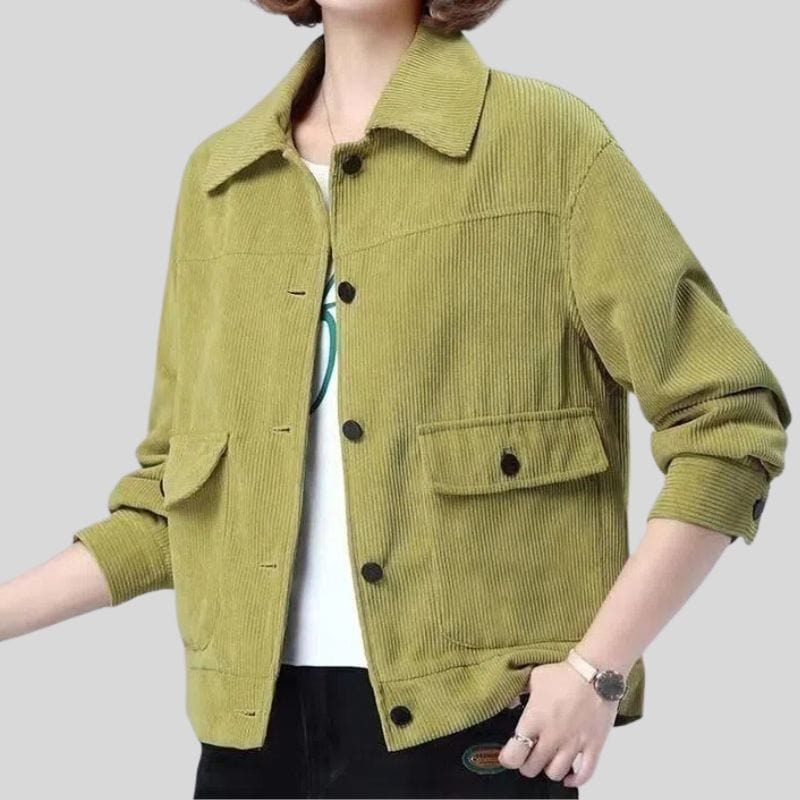 Veste en Velours Verte Femme