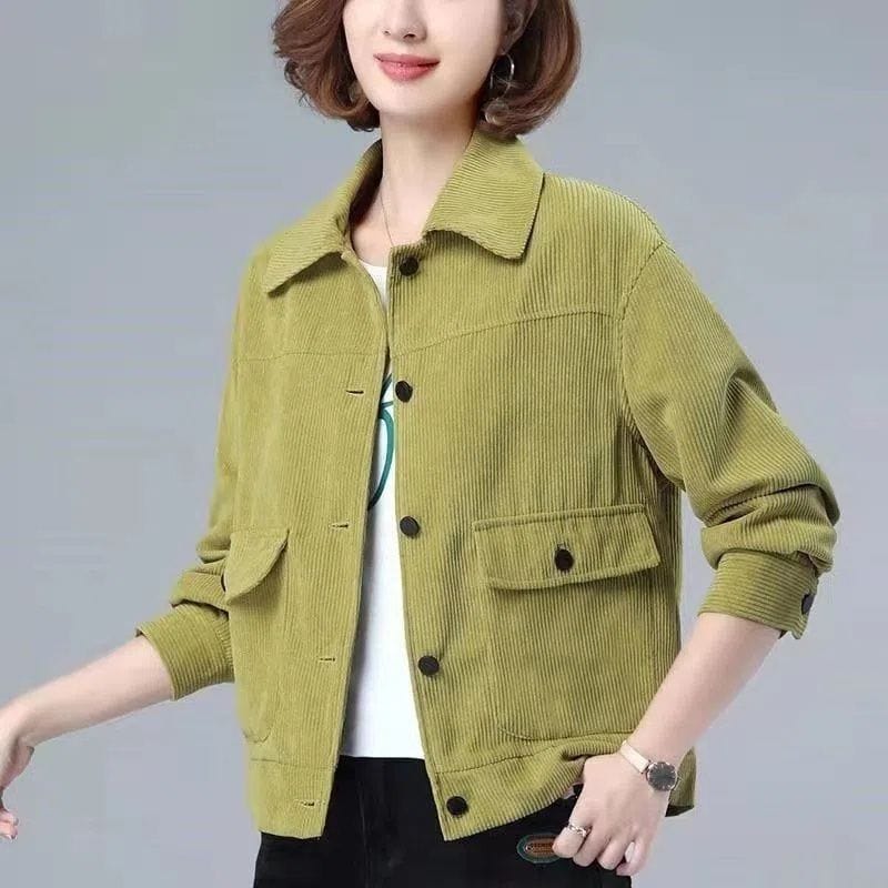 Veste en Velours Verte Femme