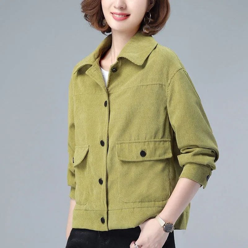 Veste en Velours Verte Femme