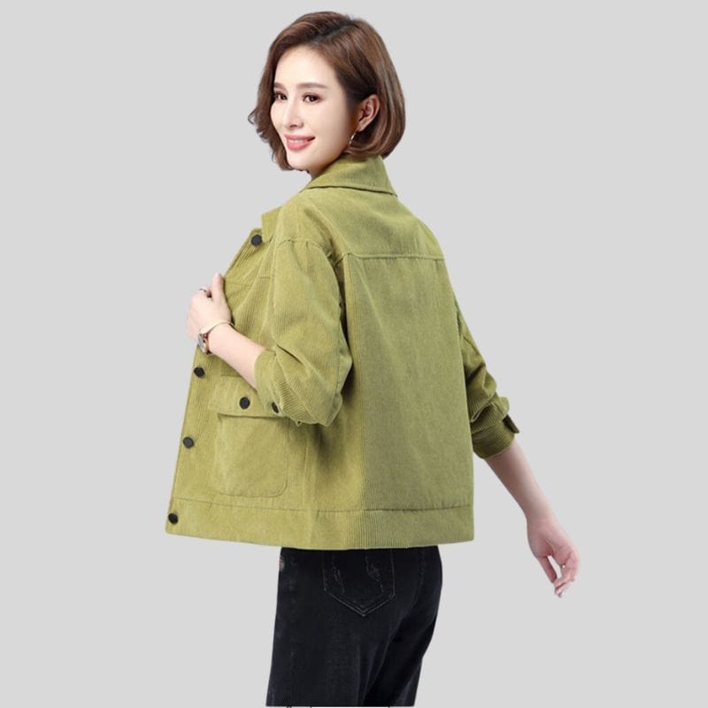 Veste en Velours Verte Femme