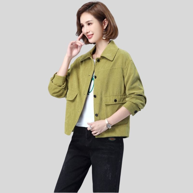 Veste en Velours Verte Femme