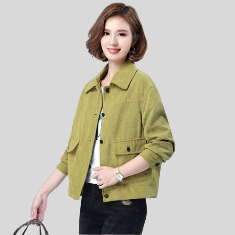 Veste en Velours Verte Femme