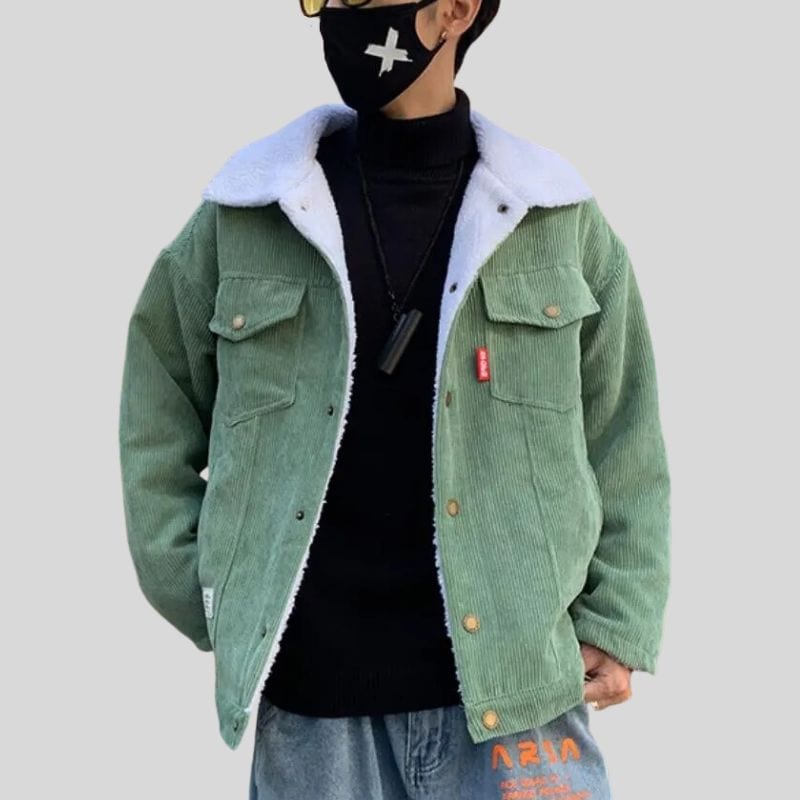 Veste en Velours Verte Homme