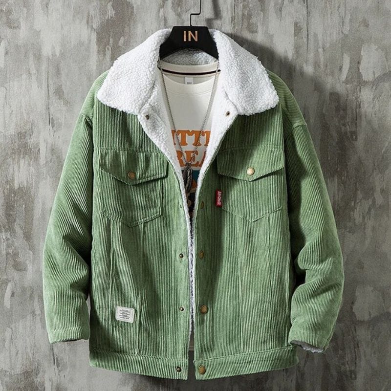 Veste en Velours Verte Homme