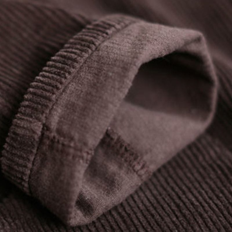 Veste Velours Cotele Marron Femme