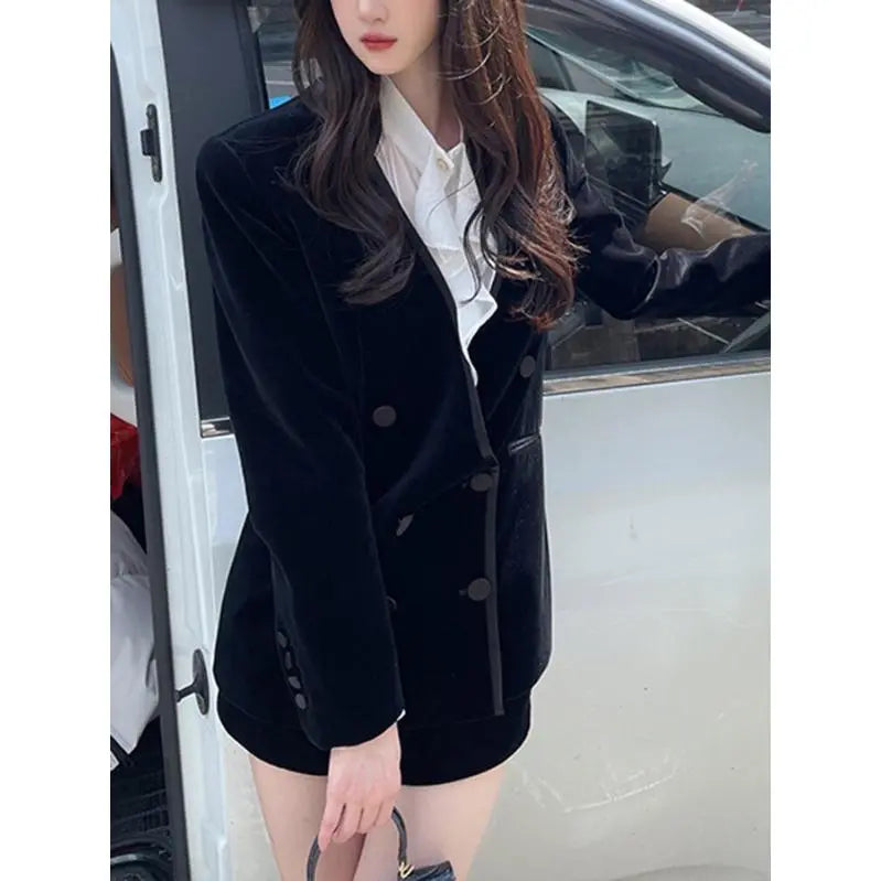 Blazer Velour Noir