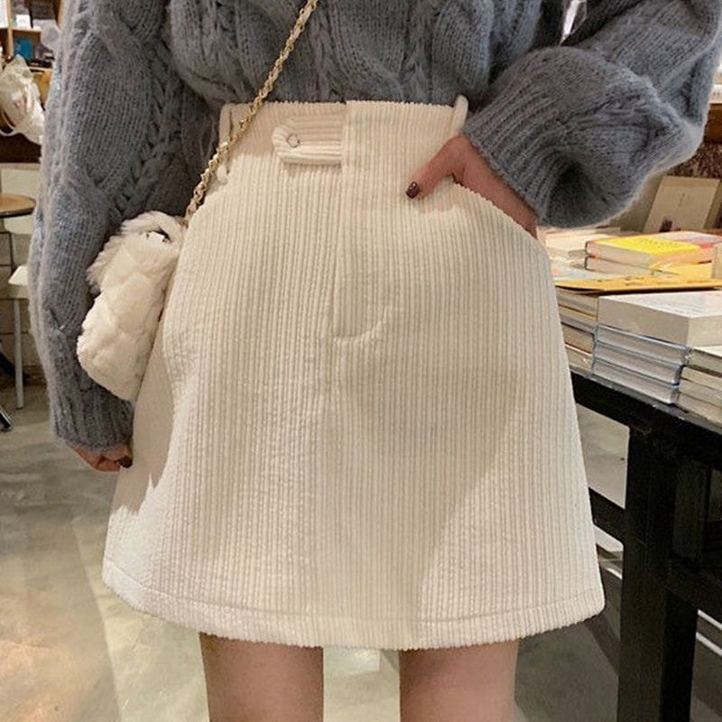 Jupe Blanche Velour