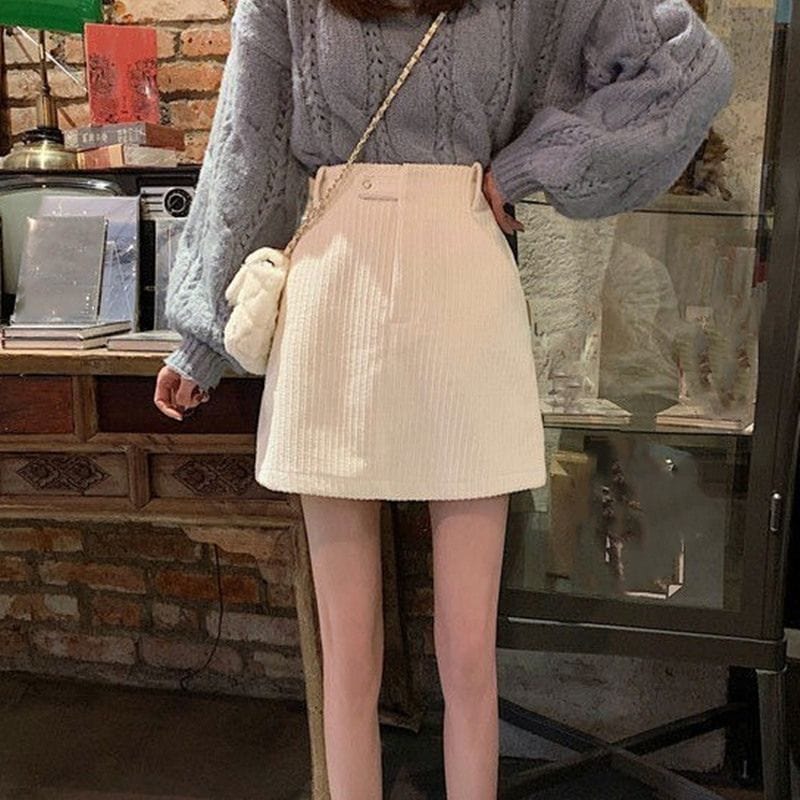 Jupe Blanche Velour