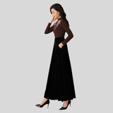 Jupe Longue en Velours Femme