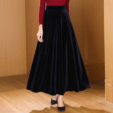Jupe Longue en Velours Femme