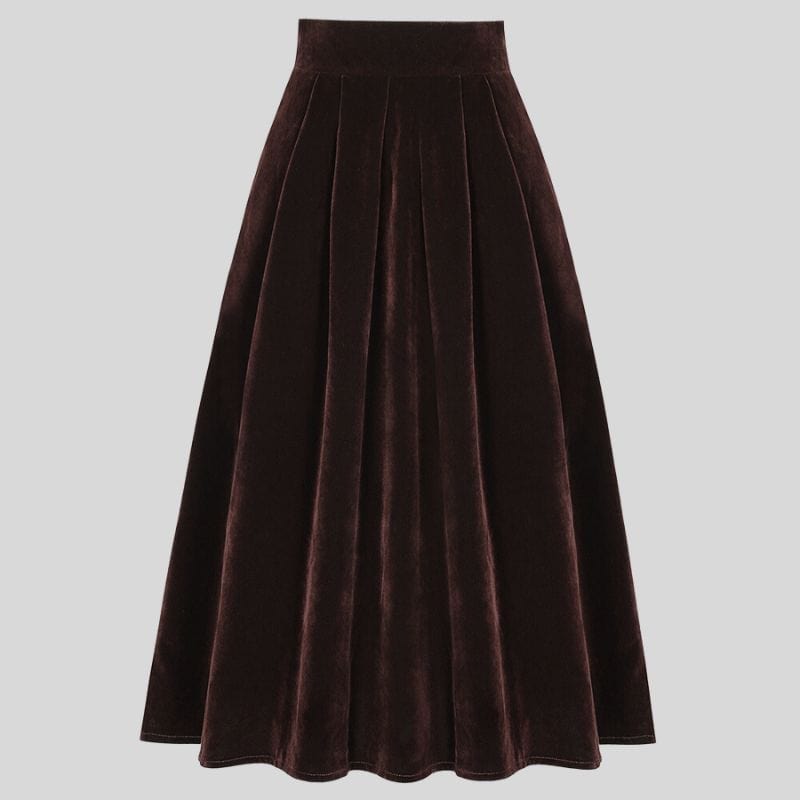 Jupe Longue en Velours Femme