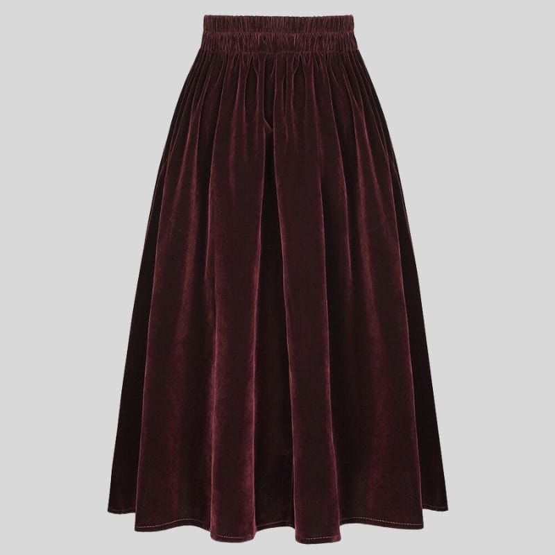 Jupe Longue en Velours Femme