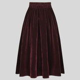 Jupe Longue en Velours Femme