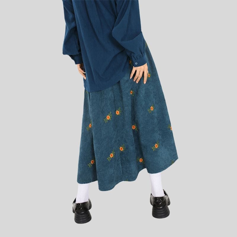 Jupe Velour Cotelé