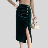 Jupe Velour Verte