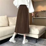 Jupe Velours Marron