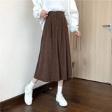 Jupe Velours Marron