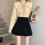 Jupe Velours Noir Femme