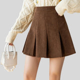 Jupe en Velours Marron