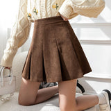 Jupe en Velours Marron