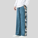 Pantalon Velour Homme Bleu