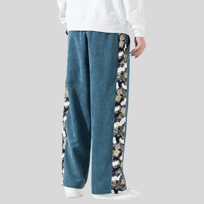 Pantalon Velour Homme Bleu