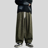 Pantalon Velour Vert Homme