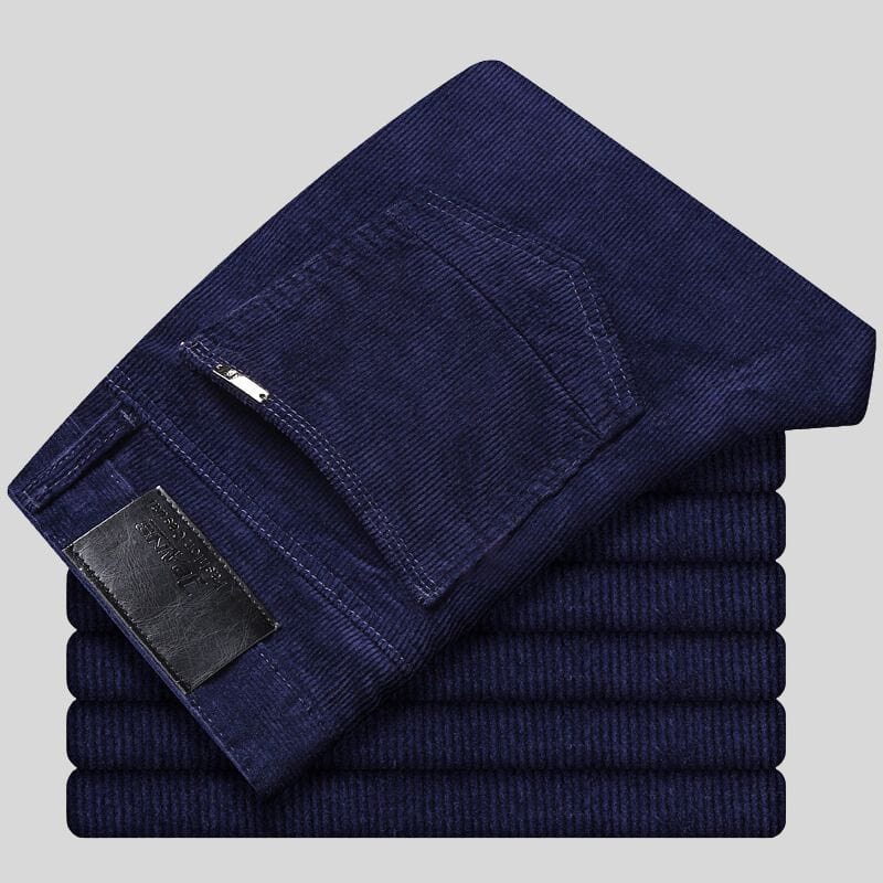 Pantalon Velours Bleu Marine Homme