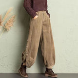 Pantalon Velours Côtelé Femme