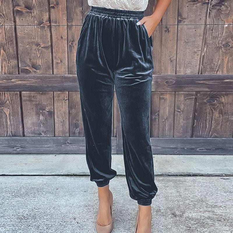 Pantalon Velours Ras Femme