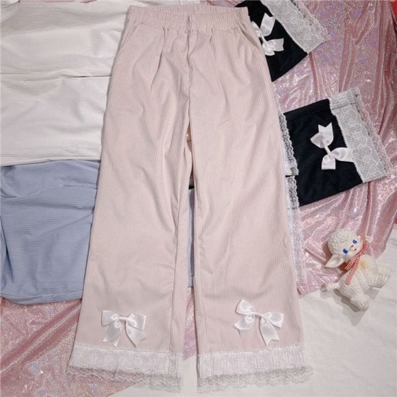 Pantalon en Velours Côtelé Femme