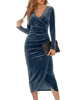 Robe Bleu Velour