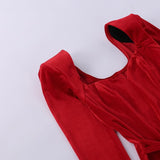 Robe Longue Velours Rouge