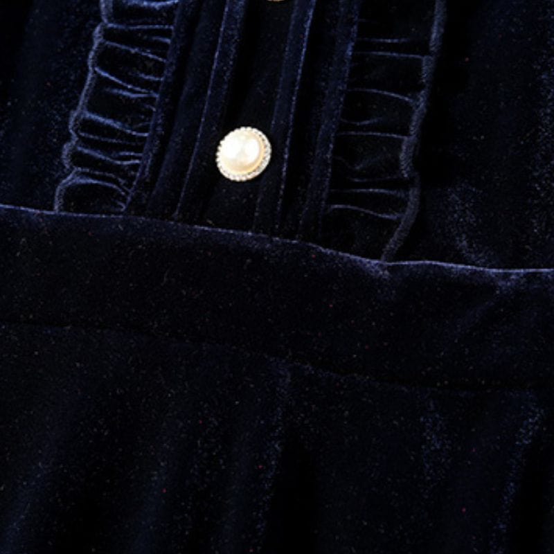 Robe Velours Bleu Marine
