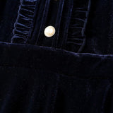 Robe Velours Bleu Marine