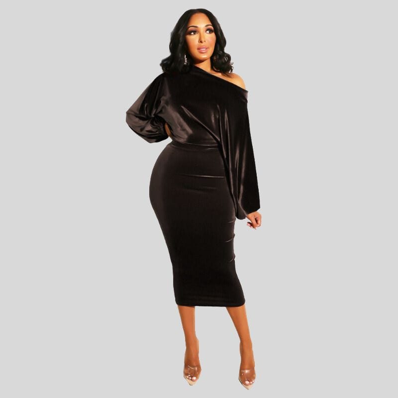 Robe Velours Marron