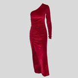 Robe Velours Rouge