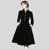 Robe Velours Trapeze