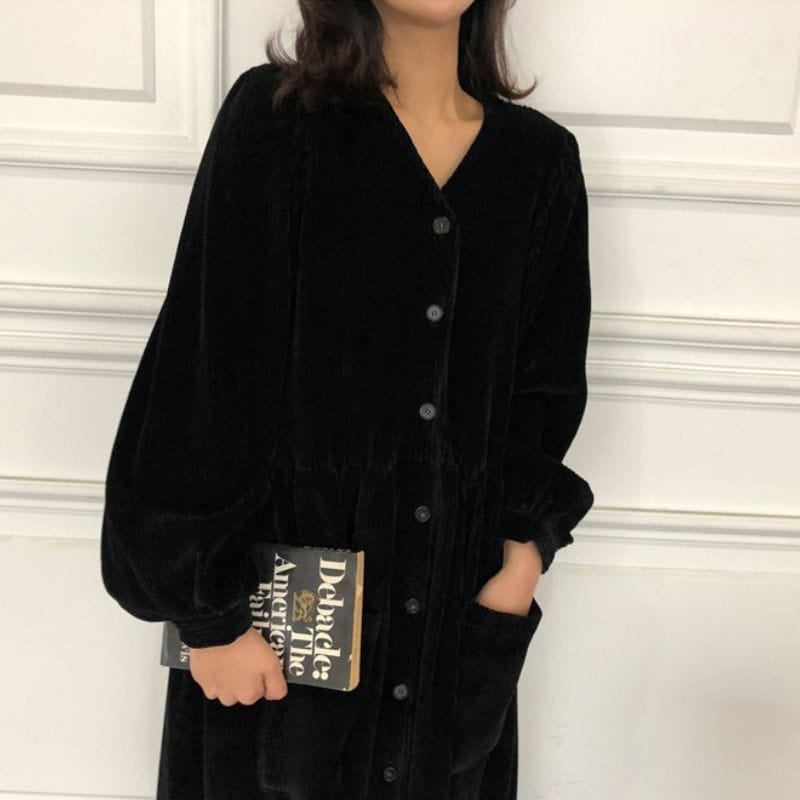 Robe en Velour Noir