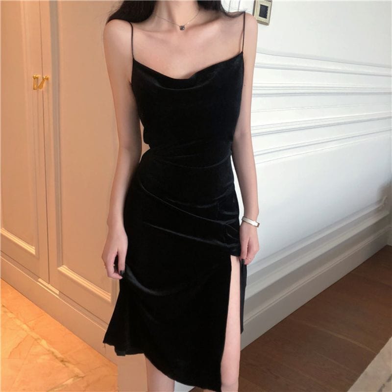 Robe en Velour Noire