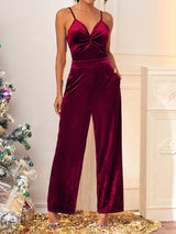 Combinaison Velours Rouge
