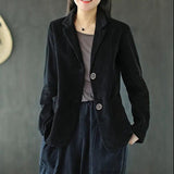 Veste Femme Velours Noire