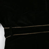Veste Velour Noir Femme