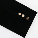 Veste Velour Noir Femme