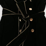 Veste Velour Noir Femme