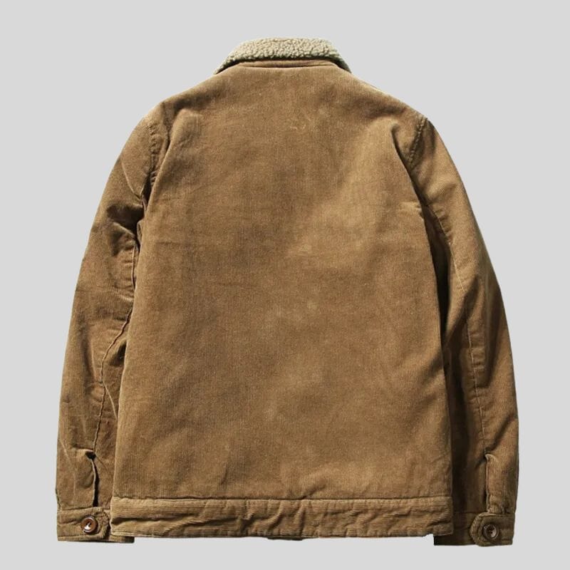 Veste Velours Cotelé Marron Homme