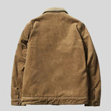 Veste Velours Cotelé Marron Homme
