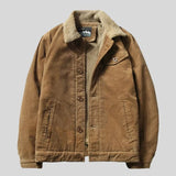 Veste Velours Cotelé Marron Homme