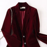 Veste Velours Femme Bordeaux